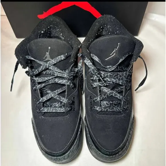 Size 7 - Nike Air Jordan 3 Retro GS Black Cat 2025 Men's Shoes Ships Now Athletic Shoes